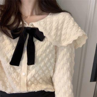Ribbon Knit Top Light Almond - One Size