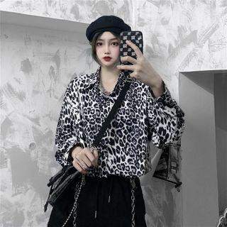 Leopard Print Shirt Leopard - Black & White - One Size