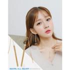 Faux-pearl Chain Silver Drop Earrings
