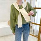 Knit Shawl Collar Sweater