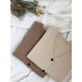 V-neck Patch-pocket Knit Vest