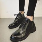 Patent Heeled Oxfords
