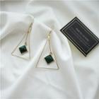 Turquoise Triangle Drop Earring
