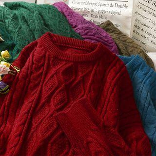 Loose-fit Argyle Knit Sweater In 6 Colors