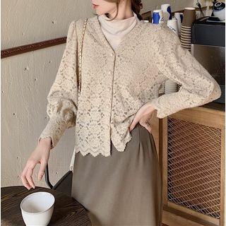 Mock-neck Top / Lace Blouse