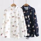 Angel Print Chiffon Shirt