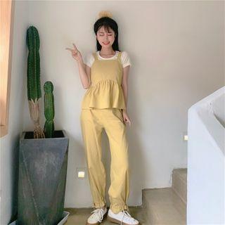 Vest / Short-sleeved Top / High Waist Pants