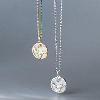Sterling Silver Antler Necklace