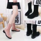 Letter Tape Short Boots