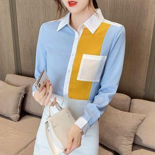 Paneled Chiffon Shirt