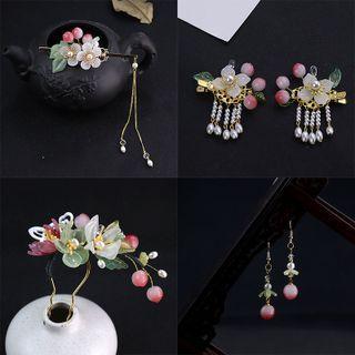 Flower Hair Stick With Earring / Headpiece / Hair Clip