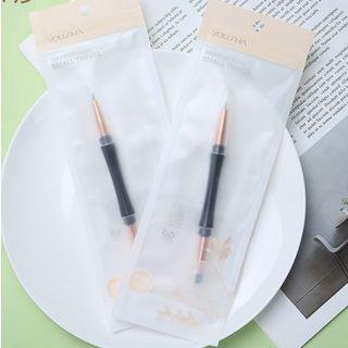 Dual Head Eyeliner Makeup Brush As Shown In Figure - One Size