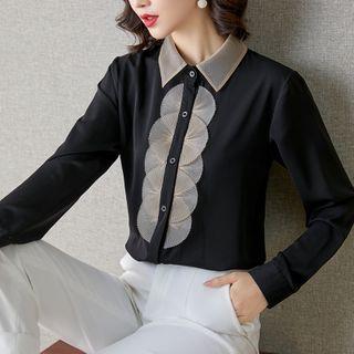 Mesh Collar Shirt