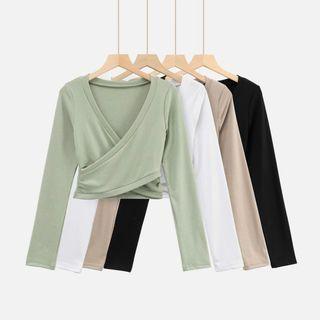 Cross Strap Cropped Plain Top