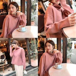 Reversible Turtleneck Sweater / Reversible Tie-waist Sweater Dress