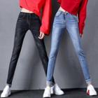 High Waist Elastic Slim-fit Jeans