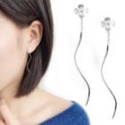 Alloy Flower Swirl Dangle Earring 1 Pair - Silver - One Size