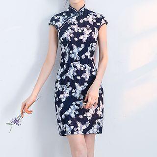 Butterfly Cap-sleeve Cheongsam