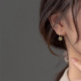 Faux Gemstone Bead Alloy Dangle Earring 1 Pair - Gold - One Size