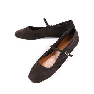 Faux-suede Mary Jane Loafers