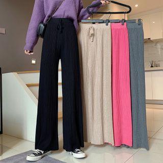 Knit Top High-waist Wide-leg Pants
