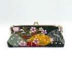 Print Pouch Floral - Green & Black - One Size