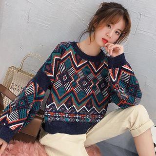Pattern Jacquard Sweater
