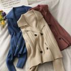 Double-breasted Knit Cardigan In 7 Colors