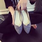 Faux Suede Pointy Flats