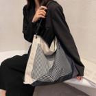 Geometric Print Tote Bag Black & White - One Size