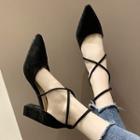 Ankle-strap Pointed Pumps