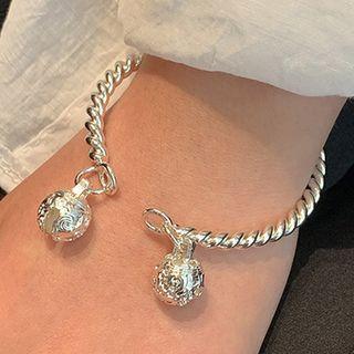 Alloy Open Bangle Silver - One Size