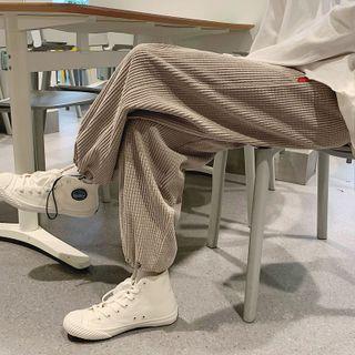 High-waist Quilted Corduroy Pants
