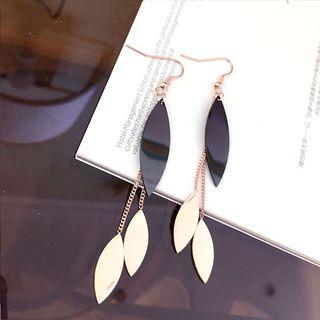 Petal Drop Earring 1 Pair - Stainless Steel - Gold - One Size