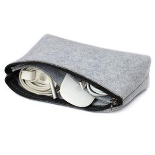Felt Zip Accessory Pouch