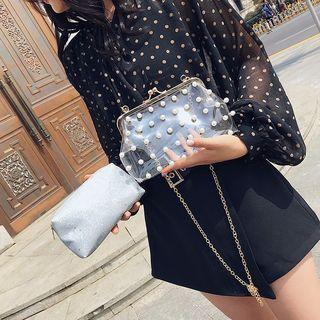 Clear Kiss-lock Cross Bag