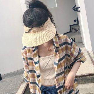 Straw Visor Hat As Shown In Figure - M