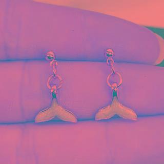 Whale Tail Drop Earring