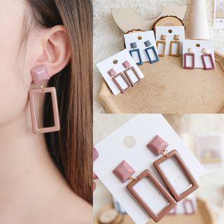 Resin Dangle Stud / Clip-on Earring