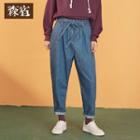 Waist-tied Loose-fit Jeans