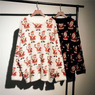 Santa Claus Furry Knit Sweater