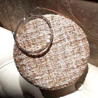 Tweed Round Clutch