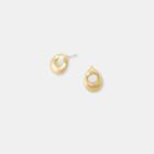 Abstract Hoop Earrings 1 Pair - Gold - One Size