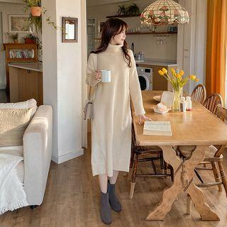 Turtleneck Long Sweater Dress