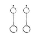 Alloy Dangle Earring 1 Pair - B0235 - Silver - One Size