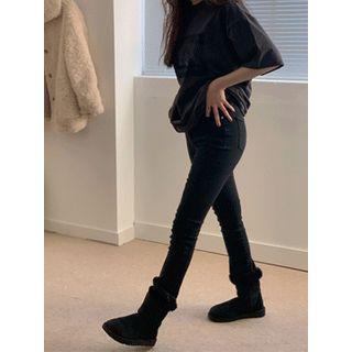 Flat-front Fleece-lined Jeans