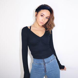 V-neck Skinny T-shirt