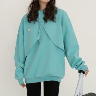 Plain Tank Top / Slit Crop Hoodie