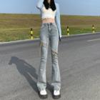 Lace-up Bootcut Jeans (various Designs)