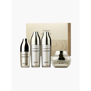 Hanskin - Royal Golden Snail Renewing Skin Care Set: Skin 130ml + Lotion 130ml + Serum 50ml + Cream 50ml 4pcs